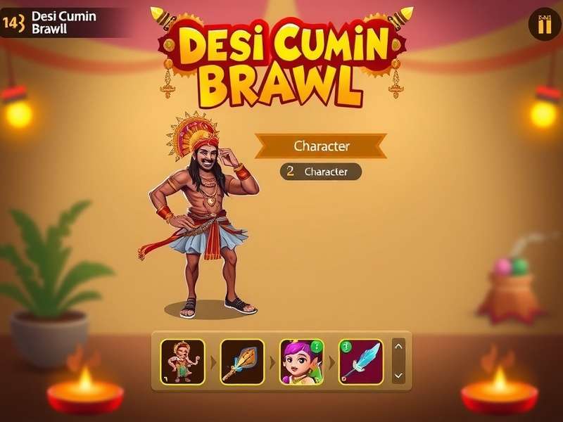 Desi Cumin Brawl character selection screen